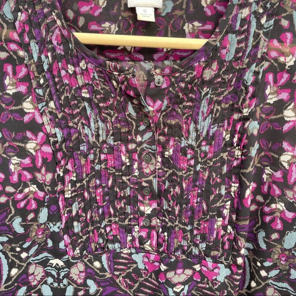 Converse One-Star Floral Blouse, Size S - Picture 2 of 6